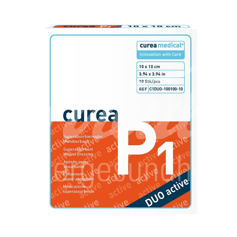 Curea P1 DUO active Wundauflage, 10 x 10 cm 10 Stück Curea P1 DUO active Wundauflage, 10 x 10 cm 10 Stück