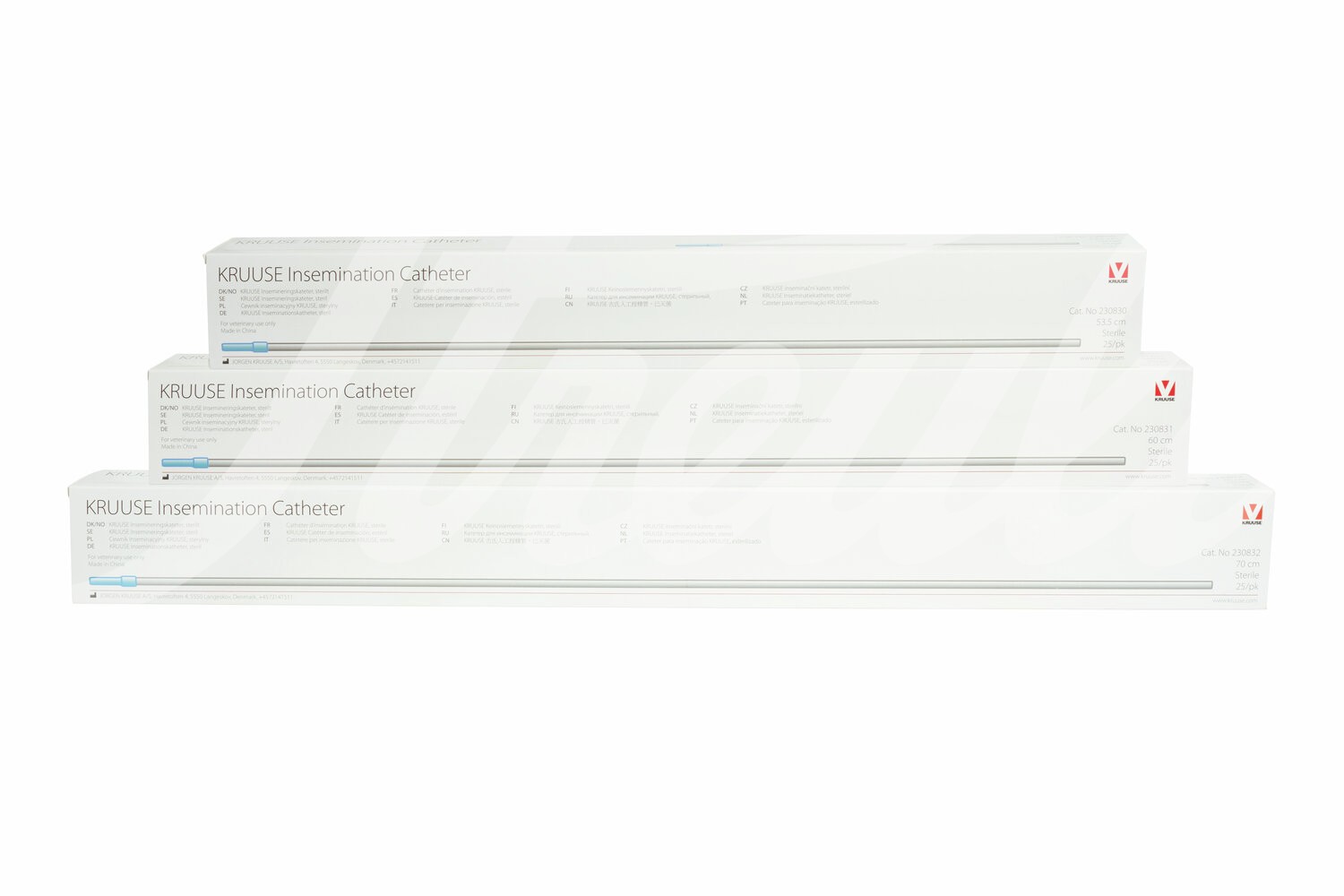 KRUUSE Inseminationskatheter 53,5cm steril Rind&Pferd 25 Stk.