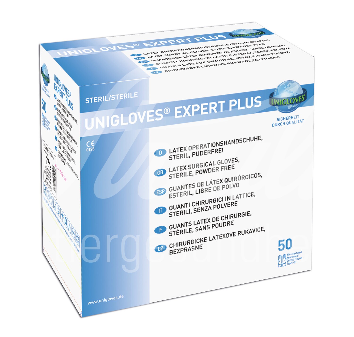 Expert Plus OP-Handschuh Latex 6.0 puderfrei 50 Paar