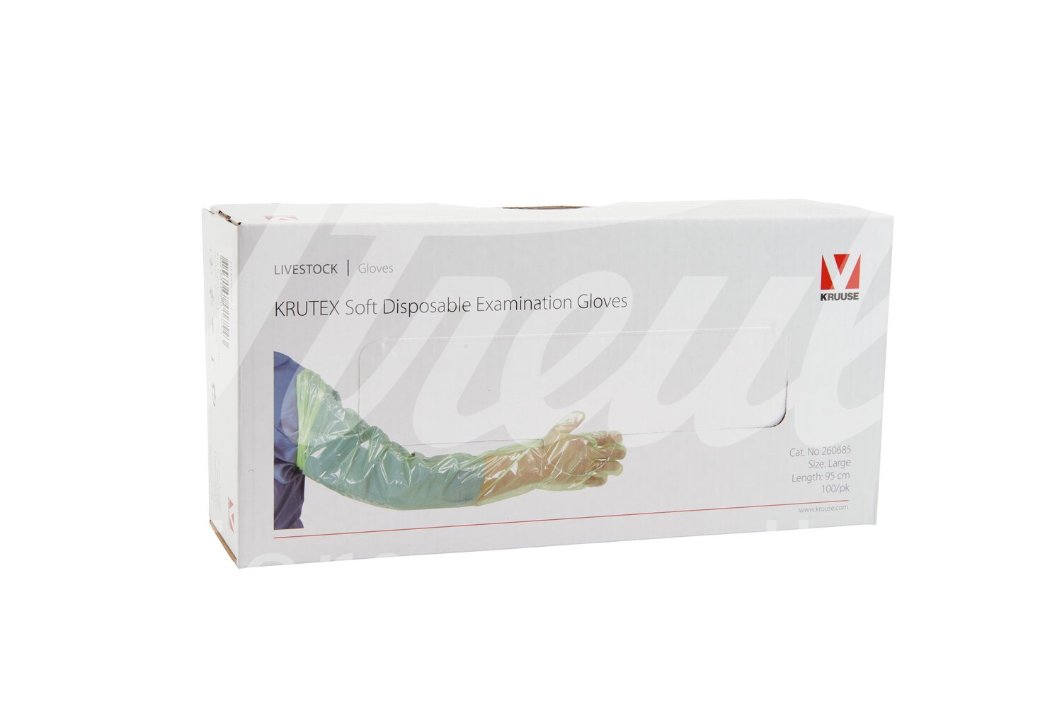 KRUTEX Soft Rektal-Handsch. o.Schultersch. 95cm Gr.L 100Stk