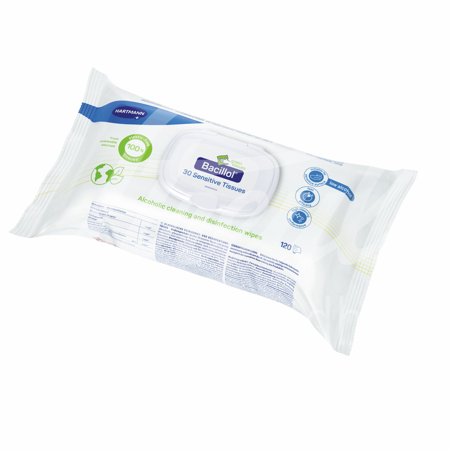 Bacillol 30 Sensitive Green Tissues Btl 120 Stück