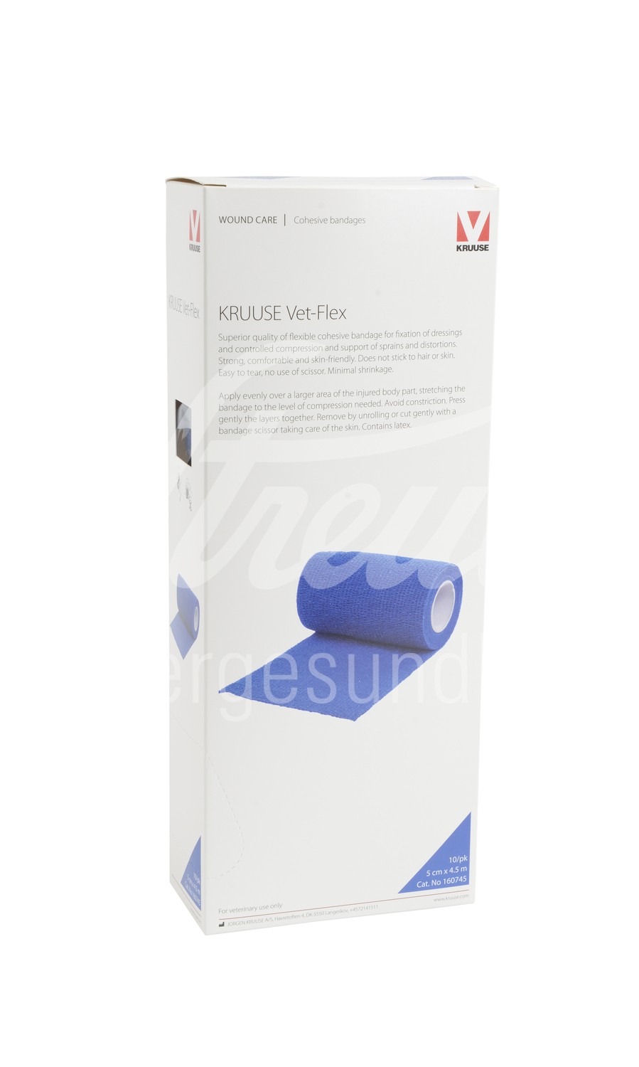KRUUSE Vet Flex Bandage selbstkl. 5cm x 4.5m blau 10 Stk.