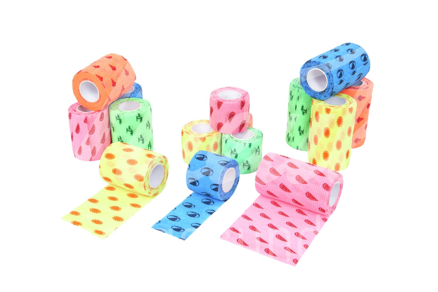 KRUUSE Fun Flex Sommer Bandagen 5cm x 4.5m assort. 10Stk.