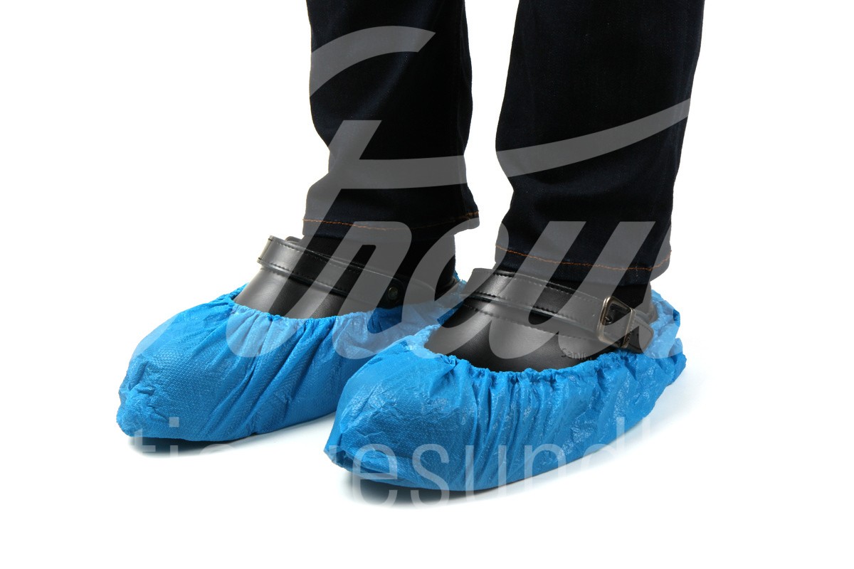 OP-Überschuhe blau Plastik 100 Stück