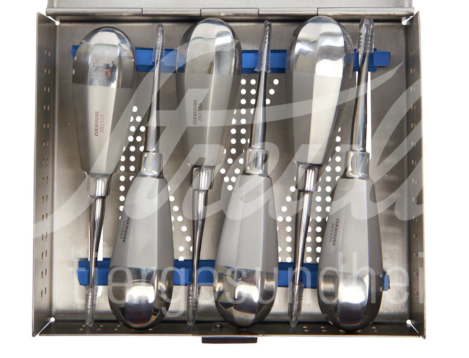 KRUUSE Dental-Set Luxator gezackt 1-6mm inkl.Steribox 6-tlg 1Set