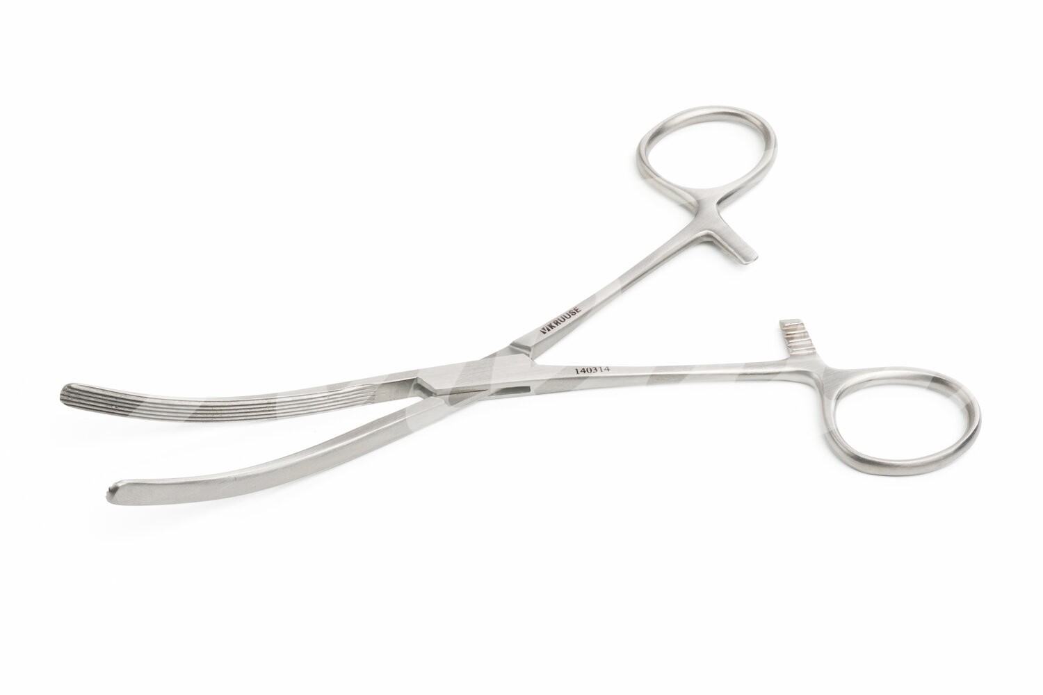 KRUUSE Darmklemme Doyen 17.0 cm gebogen Längsrillen 1 Stück