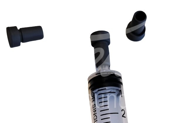 FV Verschlussstopfen für Spritzen grau Gummi 100 Stück