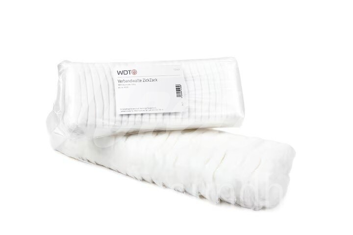 WDT Verbandwatte zickzack Baumwolle, 100 g Beutel 100 g 1 Stück
