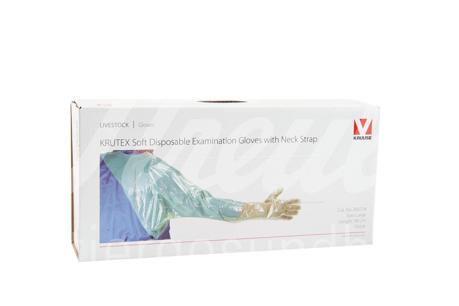 KRUTEX Soft Rektal-Handsch. m.Schultersch. 90cm Gr.L 50Stk