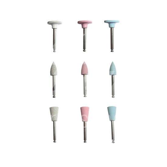 iM3 Gummipolierer-Set auf RA Mandrell sortiert, 9 Stück