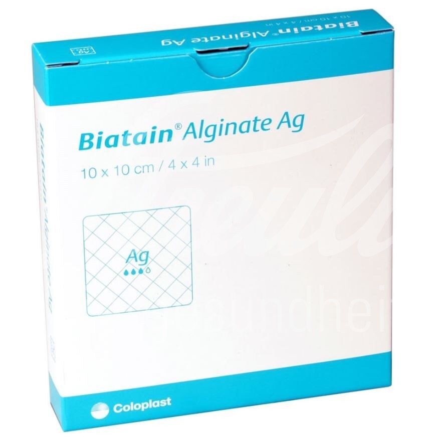 Biatain Alginate Ag 10x10cm 10 Stk Biatain Alginate Ag 10x10cm 10 Stk