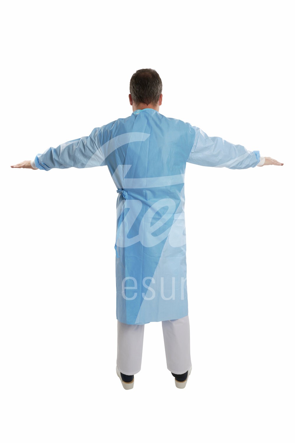 KRUUSE verstärkter Einweg-OP-Mantel Gr. L 130 cm 25 Stk