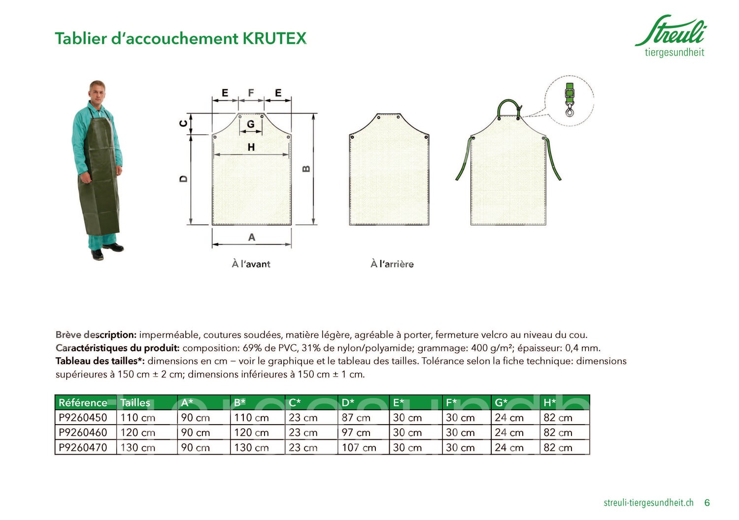 KRUTEX Geburtsschürze 110 cm 1 Stück KRUTEX Geburtsschürze 110 cm 1 Stück