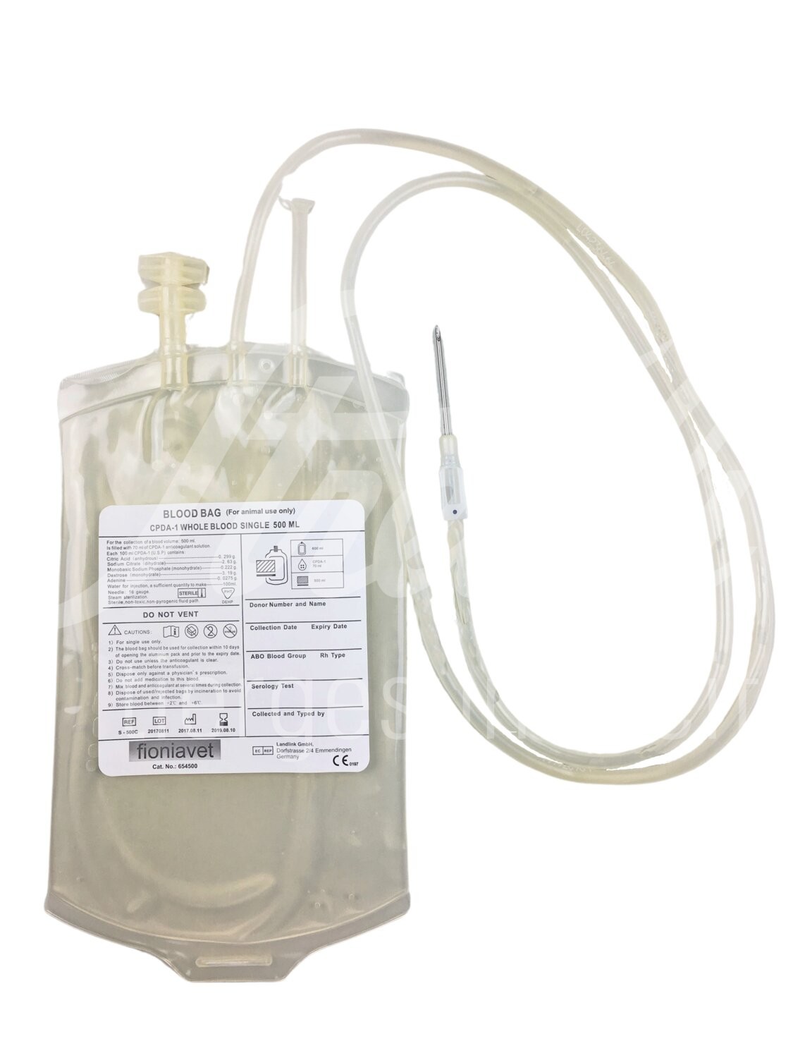 FV Bluttransfusionsbeutel 250ml inkl. CPDA-1 & 16G Nadel 5 Stk.