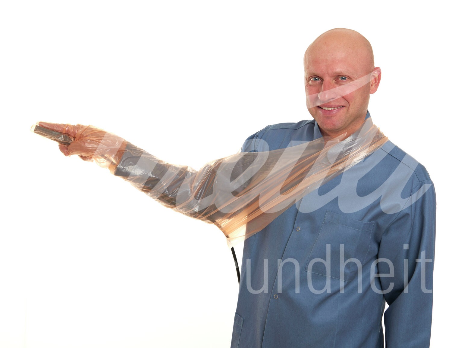 KRUTEX Sono 6-Finger Rektal-Handsch. m.Schultersch. (L) 50Stk